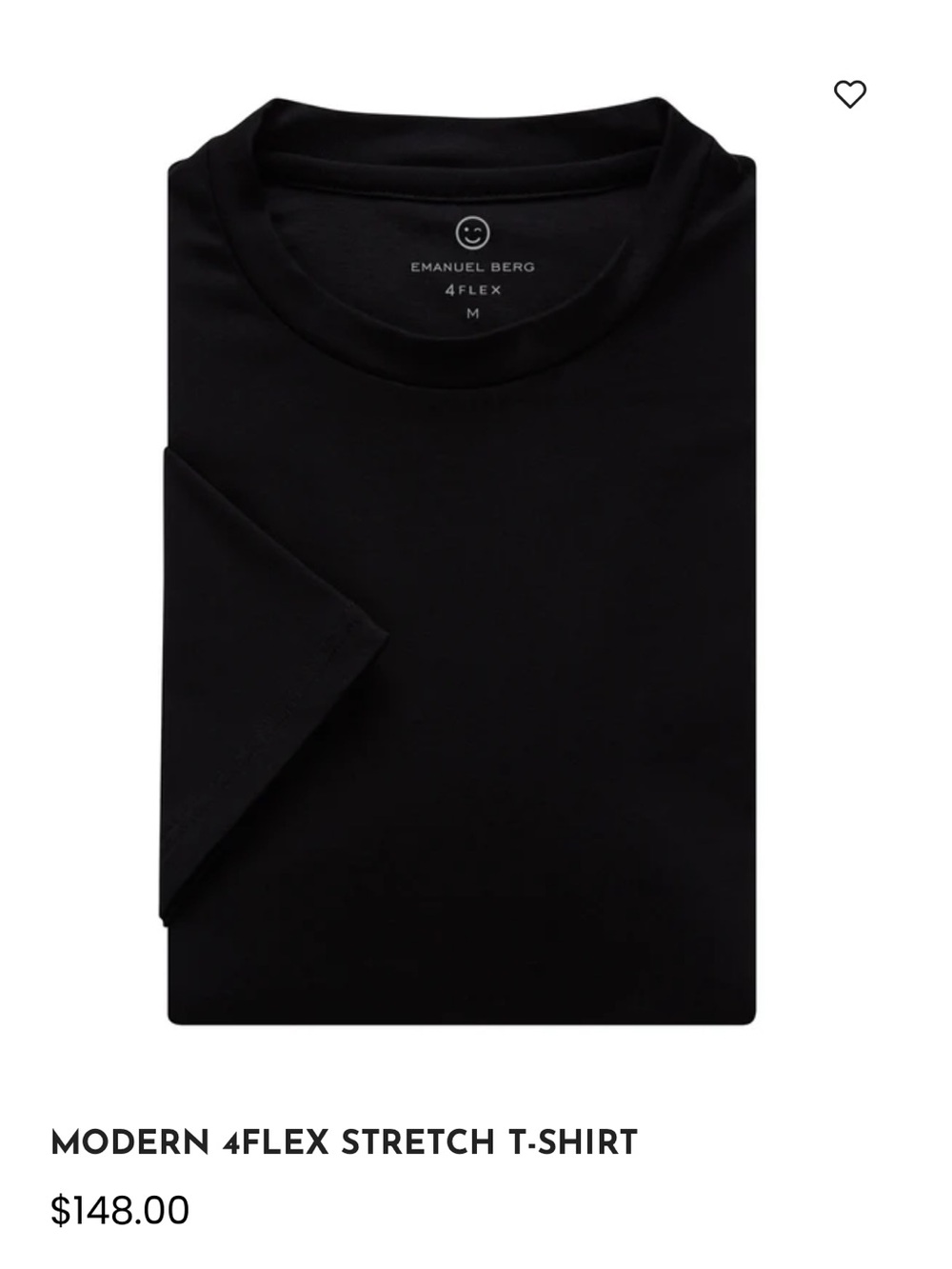 Emanuel Berg Black MODERN 4FLEX STRETCH T-SHIRT Size S
